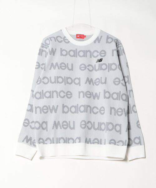 New Balance - 【new balance／NB】ストレッチ ロゴ総柄 クルーネックニットセーター imgrc0189403833.jpg