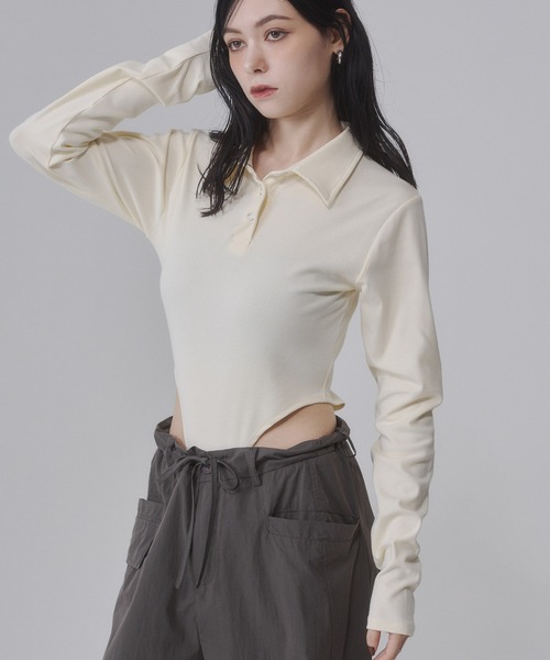【美品】House on the Hill ボンネット、ボディスーツ、Tシャツ ENVYM（アンビー） tシャツ カットリブボディスーツ「2026年秋新色
