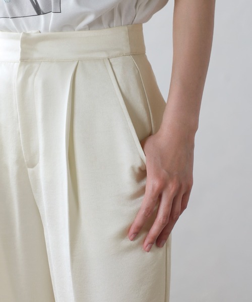 ENC パンツ glossy satin pants / グロッシーサテンパンツ