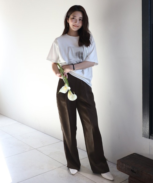 detente しゅあんさん サテンパンツ ENC パンツ glossy satin pants / グロッシーサテンパンツ