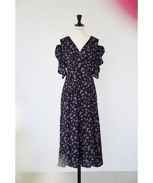 Marguerite Open Shoulder Dress herlipto