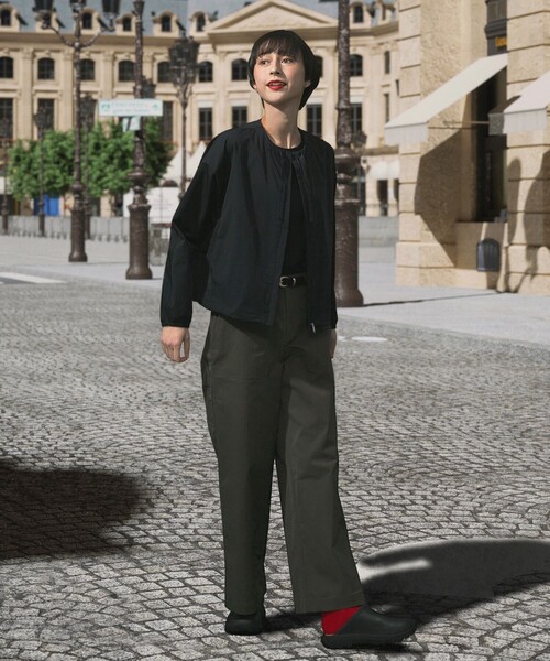 AIGLE ナイロンノーカラージャケット エーグルノーカラージップナイロンジャケット