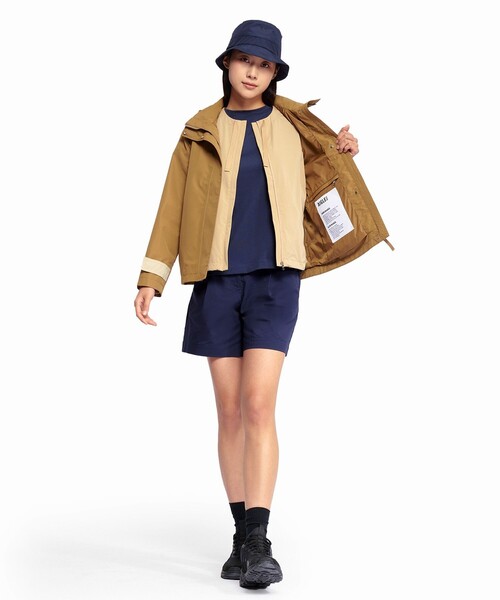 AIGLE ナイロンノーカラージャケット AIGLE ジャケット ノーカラージャケット UVカット 撥水ラウンド