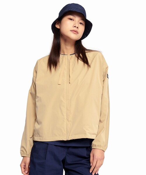 AIGLE ナイロンノーカラージャケット レディース 撥水 UVカット ノーカラージャケット ZBFBF14