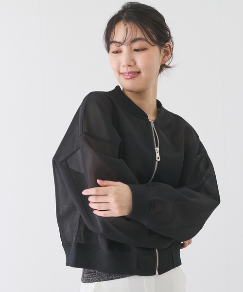 JAYRO コート アウター シアーMA-1ジャケット レディース