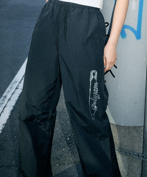 Poly Jam ワイドパンツ パンツ Side logo nylon pants / サイドロゴ