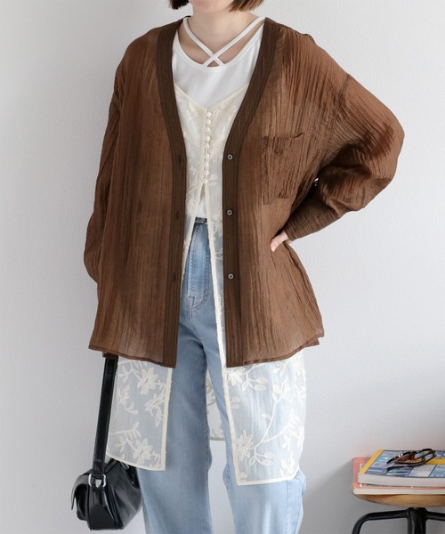 ブラウス シャツ CASANE（カサネ）別注イレギュラーヘムジップシャツ レディース セール】CASANE（カサネ）別注イレギュラーヘムジップシャツ