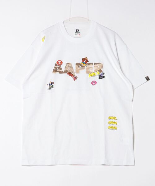 【限定セール！】 AAPE BY LARGE 半袖Tシャツ APE」 「AAPE APE BATHING A トップス