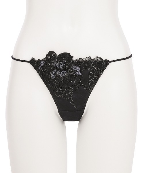 Ravijour　サテン セール】サテンブラックレースシアー 単品ショーツ（ショーツ