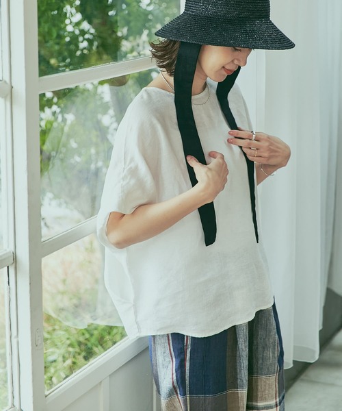 URBAN RESEARCH DOORS ブラウス シャツ リネンコクーン