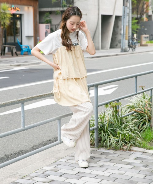 ITEMS URBANRESEARCH tシャツ チュニックレイヤードキャミソール