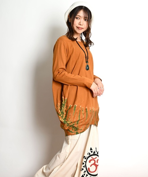 tシャツ タイダイコクーンシルエットチュニック レディース