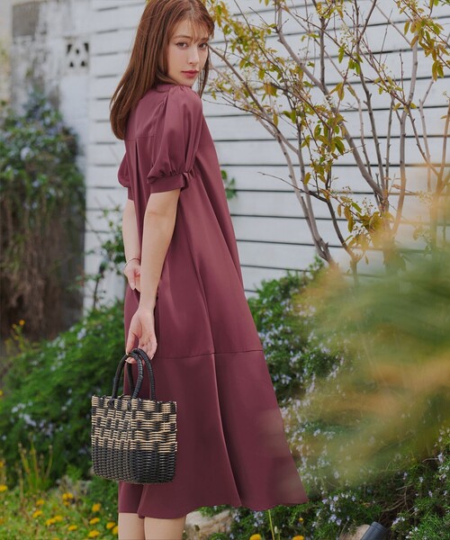 Tiaclasse ワンピース 「大きいサイズ」裾切替マーメイドフレア