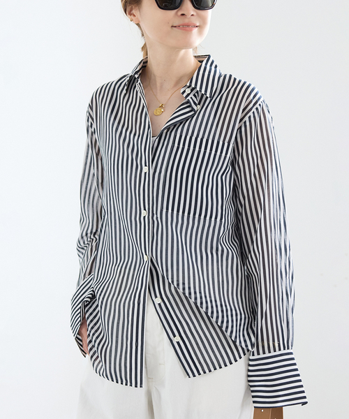 ブラウス シャツ 「FRAME/フレーム」THE OVERSIZED POCKET SHIRT レディース