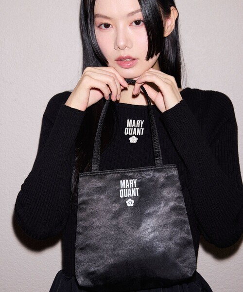 MARY QUANT/ワンポイント刺繍 ナイロン ショルダーバッグ 限定