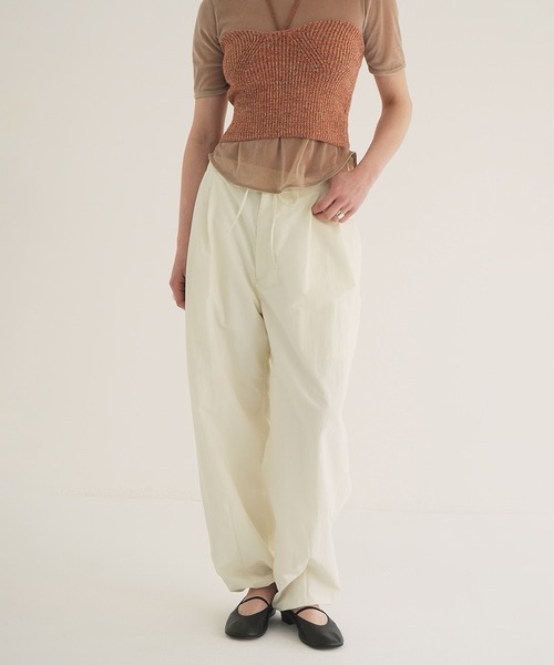 CLANE（クラネ） ワイドパンツ パンツ COTTON PARACHUTE PANTS