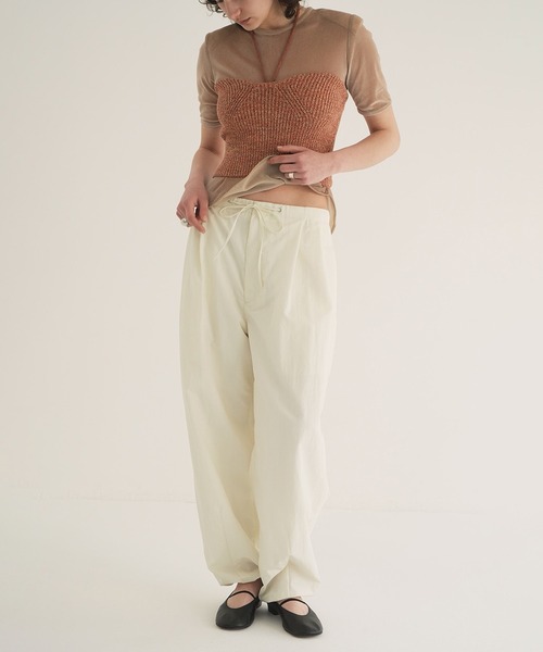 CLANE（クラネ） パンツ COTTON PARACHUTE PANTS レディース