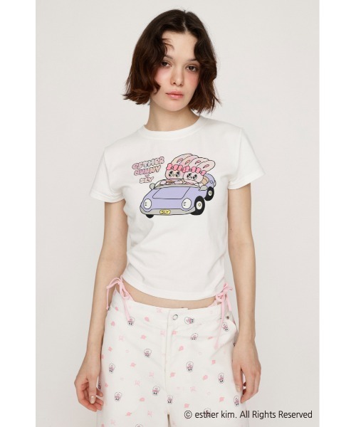 tシャツ Esther Bunny x SLY PRINT T/SH エスターバニー スライ プリント Tシャツ 半袖 夏服 レディース