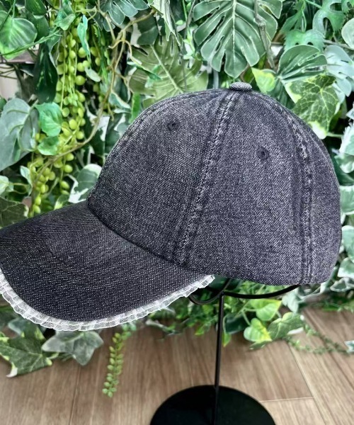 LETee キャップ 帽子 デニムフリンジCAP レディース : ZOZOTOWN