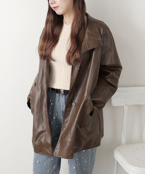 ROOP TOKYO ジャケット ノーカラージャケット ミドル丈 オーバーサイズ