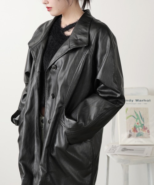 ROOP TOKYO ジャケット ノーカラージャケット ミドル丈 オーバーサイズ