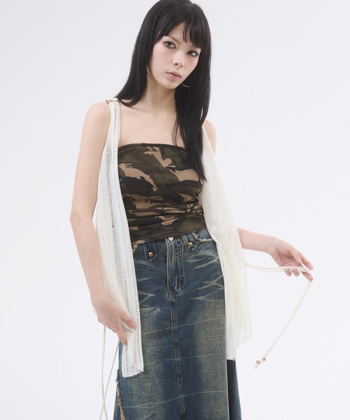 DAIYA（ダイヤ） チューブトップ ベアトップ サイドギャザーベアトップ