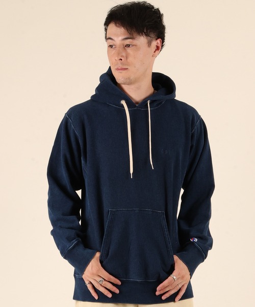CHAMPION チャンピオン ZIP HOODED SHIRT ネイビー L C3-BS110 370