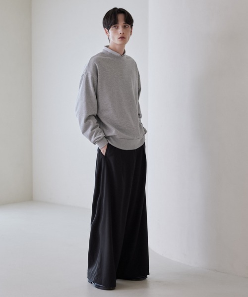 LUENNA ワイドパンツ スラックス 「LUENNA」One-Tuck Baggy Wide