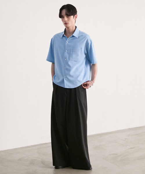 LUENNA ワイドパンツ スラックス 「LUENNA」One-Tuck Baggy Wide