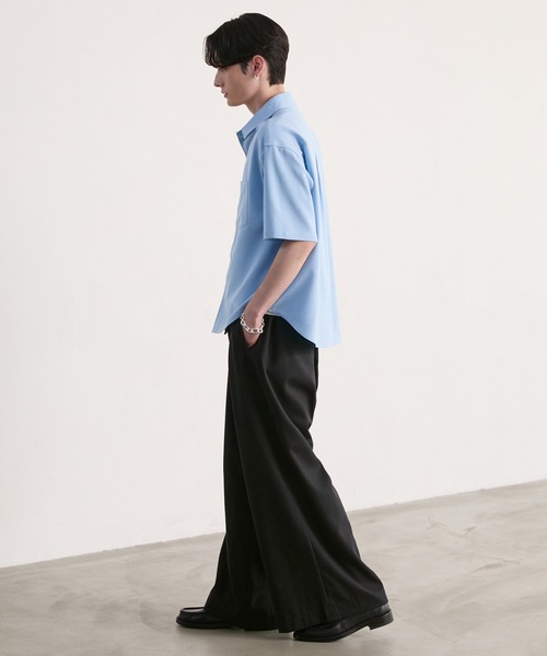 LUENNA ワイドパンツ スラックス 「LUENNA」One-Tuck Baggy Wide