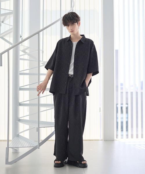 haggar 00s 2タック ワイド バギー サマースラックス　ブラック 黒 haggar 00s 2タック ワイド バギー サマースラックス ブラック