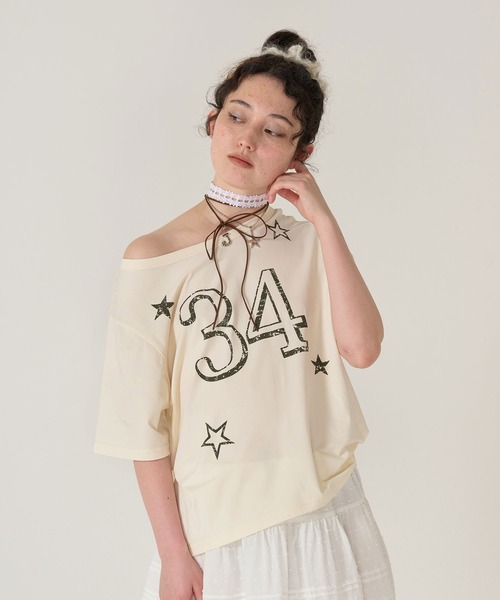 tシャツ オーバーサイズ プリントTシャツ TINA：JOJUN レディース