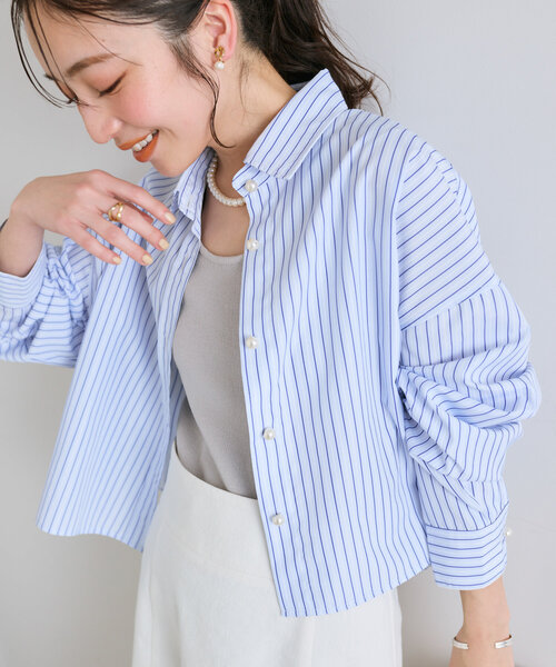 「La boutique BonBon」 長袖シャツ FREE ブルー レディース