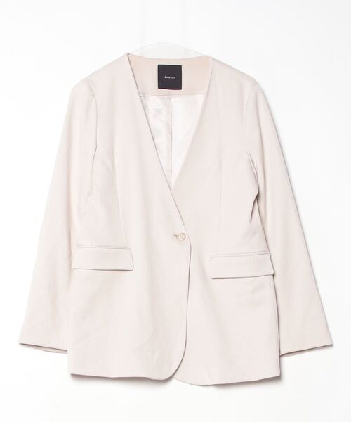 anuans 「anuans」 ノーカラージャケット FREE ホワイト レディース