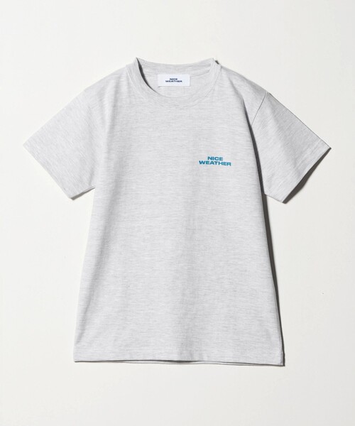 tシャツ 「NICE WEATHER」ウィメンズ コンパクト ロゴ Tシャツ/アッシュグレー レディース メンズ