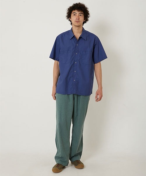 blueさま専用 BLUE シャツ タイプライター ショートスリーブ スナップワーク
