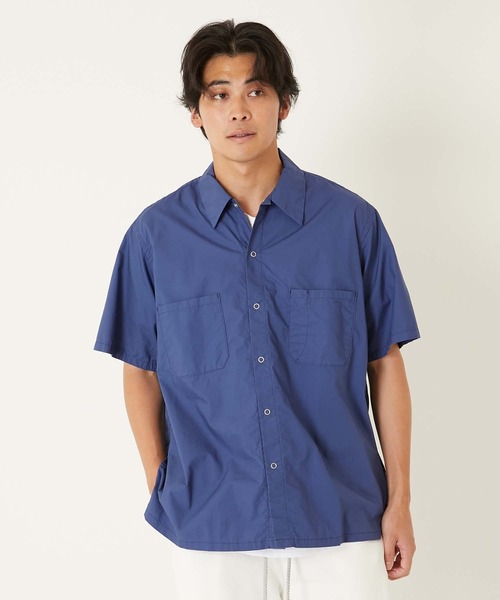 BLUE BLUE（ブルーブルー） シャツ 半袖 タイプライター ショート