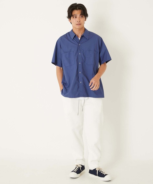 BLUE BLUE（ブルーブルー） シャツ 半袖 タイプライター ショート