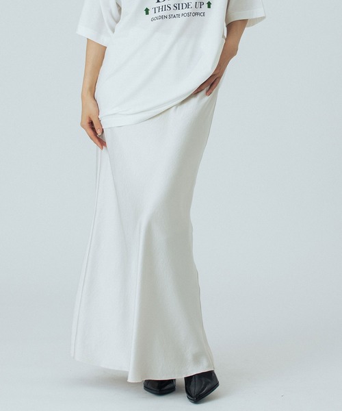 ROSE BUD（ローズバッド） スカート (CREOLME)SATIN LONG SKIRT