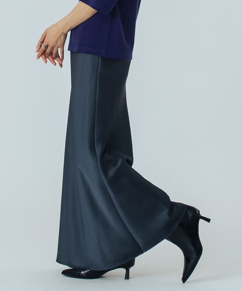 ローズバッド（ROSE BUD）/CREOLME/SATIN LONG SKIRT ROSE BUD（ローズバッド） スカート (CREOLME)SATIN LONG SKIRT