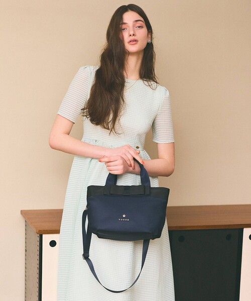 ○15 良品 TOCCA トッカ ハンドバッグ 2way ネイビー系 タグ付き TOCCA 「TOCCA」 2WAYバッグ F ネイビー レディース : ZOZOTOWN