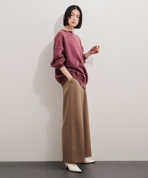 LE CERCLE par rope' トレーナー スウェット 製品染めスウェットワイド