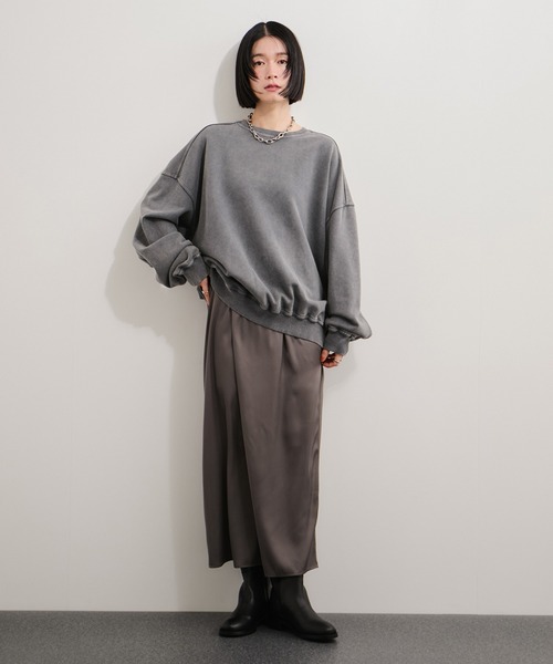 LE CERCLE par rope' トレーナー スウェット 製品染めスウェットワイド