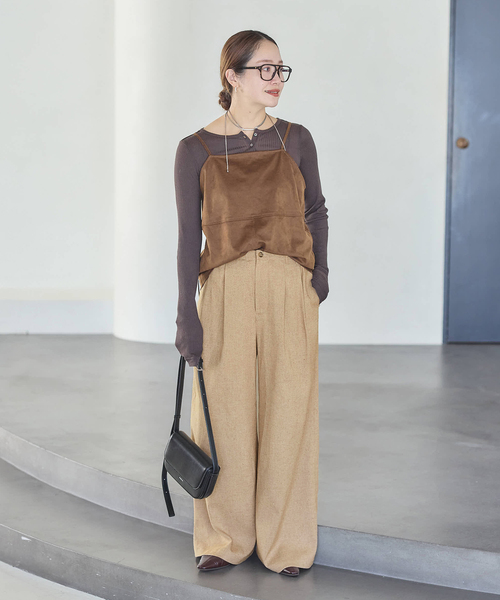 カレンソロジー恵比寿店限定！カラーネップツイードパンツ JOURNAL STANDARD パンツ 「2025FW 新作」ネップツイードパンツ