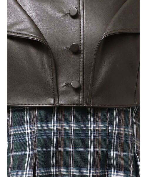 MERCURYDUO（マーキュリーデュオ） ワンピース フェイクレザービスチェ