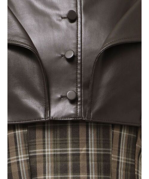 MERCURYDUO（マーキュリーデュオ） ワンピース フェイクレザービスチェ