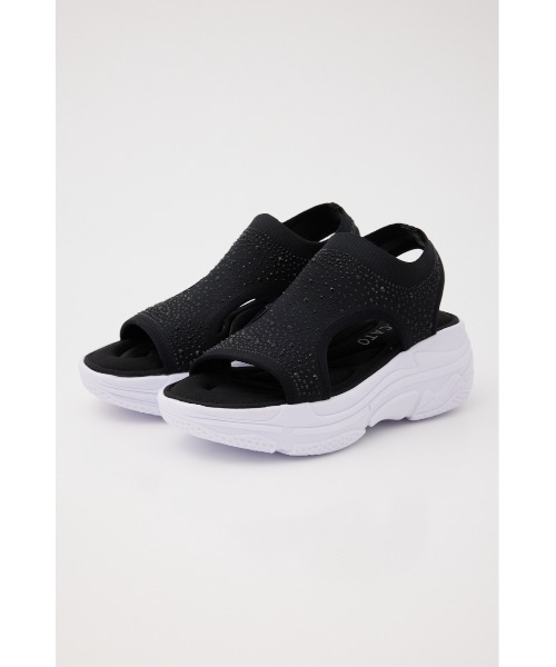 「STACCATO」 フラットサンダル 23.0cm グレー レディース_画像2