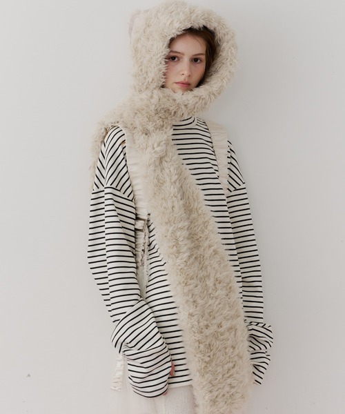 J1U by LA BELLE ETUDE マフラー ストール ムートンライクボンディング