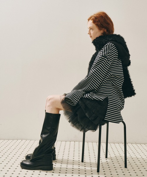 J1U by LA BELLE ETUDE マフラー ストール ムートンライクボンディング