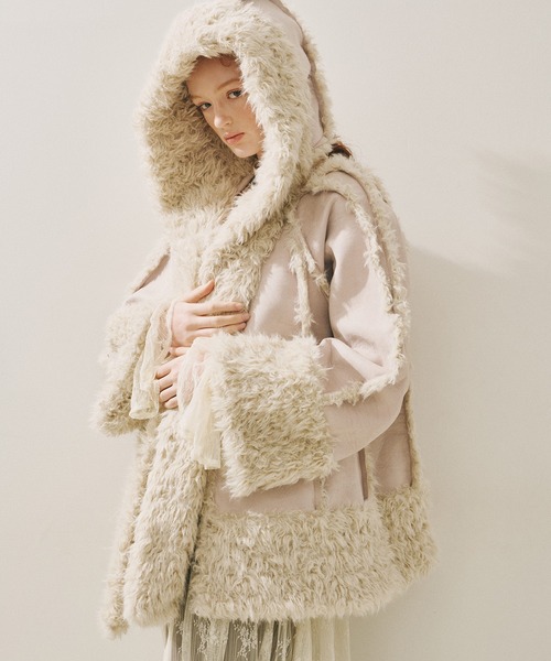 J1U by LA BELLE ETUDE マフラー ストール ムートンライクボンディング